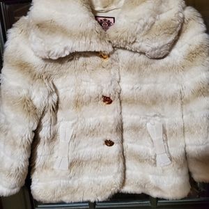 Girls Juicy Couture Fur Coat,Size 6,Gorgeous, Warm,Soft!
